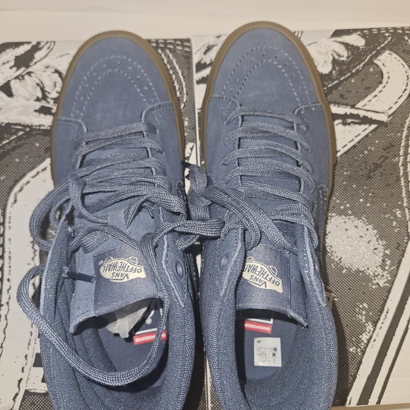 Vans Skate Sk8-Hi Vintage Shoe Blue - Picture 13 of 16